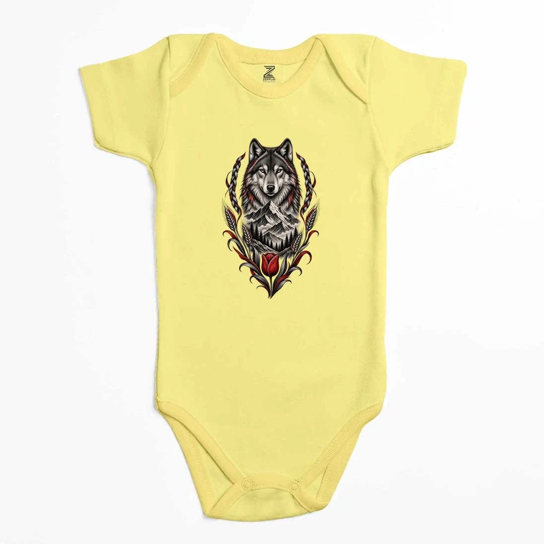 Bozkurt Lale ve Zirve Renkli Bebek Body Zıbın