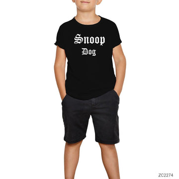 Snoop Dogg Text Siyah Çocuk Tişört