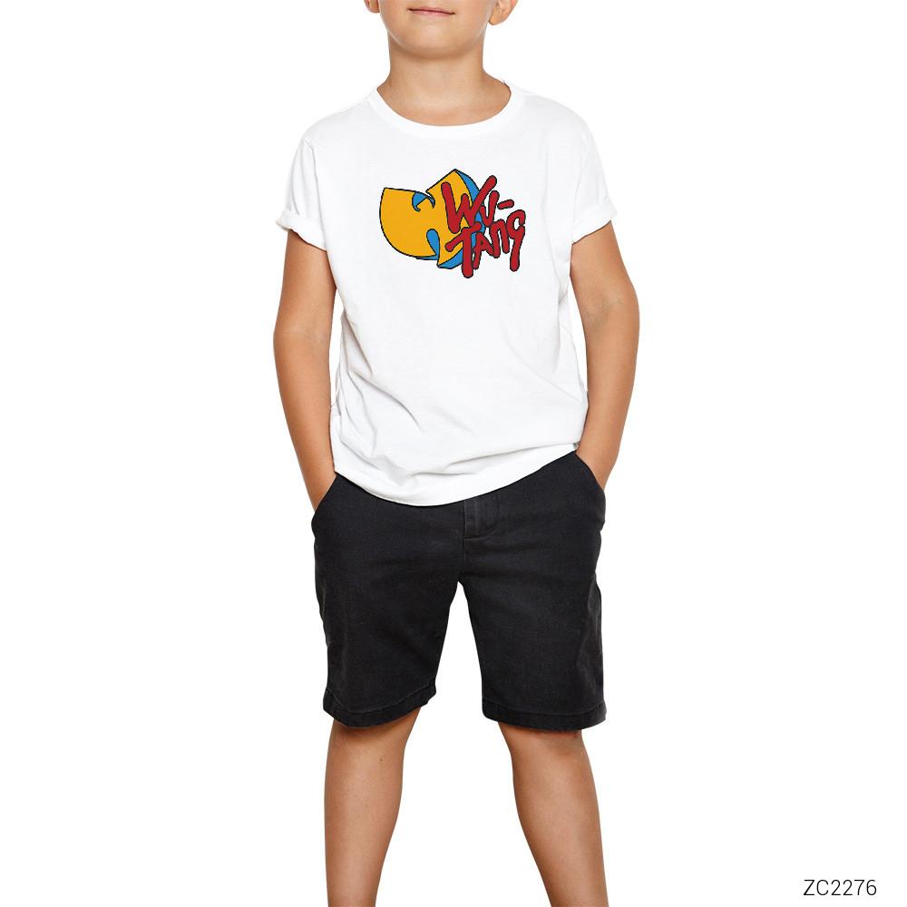 Wu-Tang Cartoon Logo Beyaz Çocuk Tişört