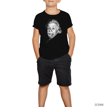 Einstein Siyah Çocuk Tişört