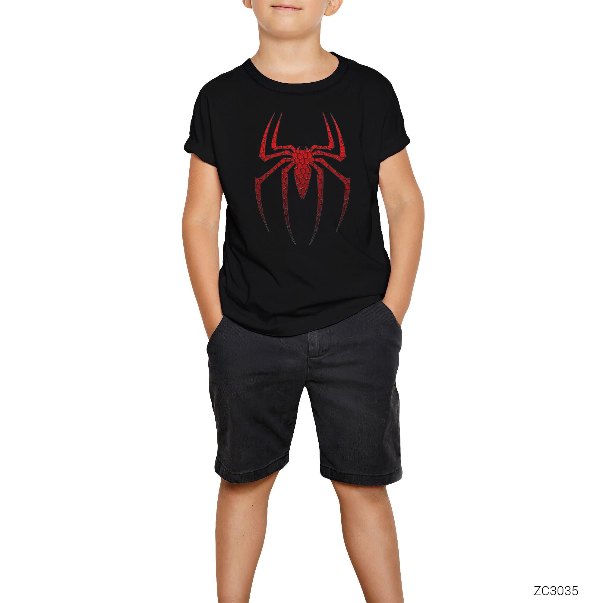 Spiderman Suit Siyah Çocuk Tişört