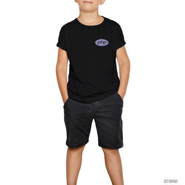 PHP Yazılımcı Siyah Çocuk Tişört