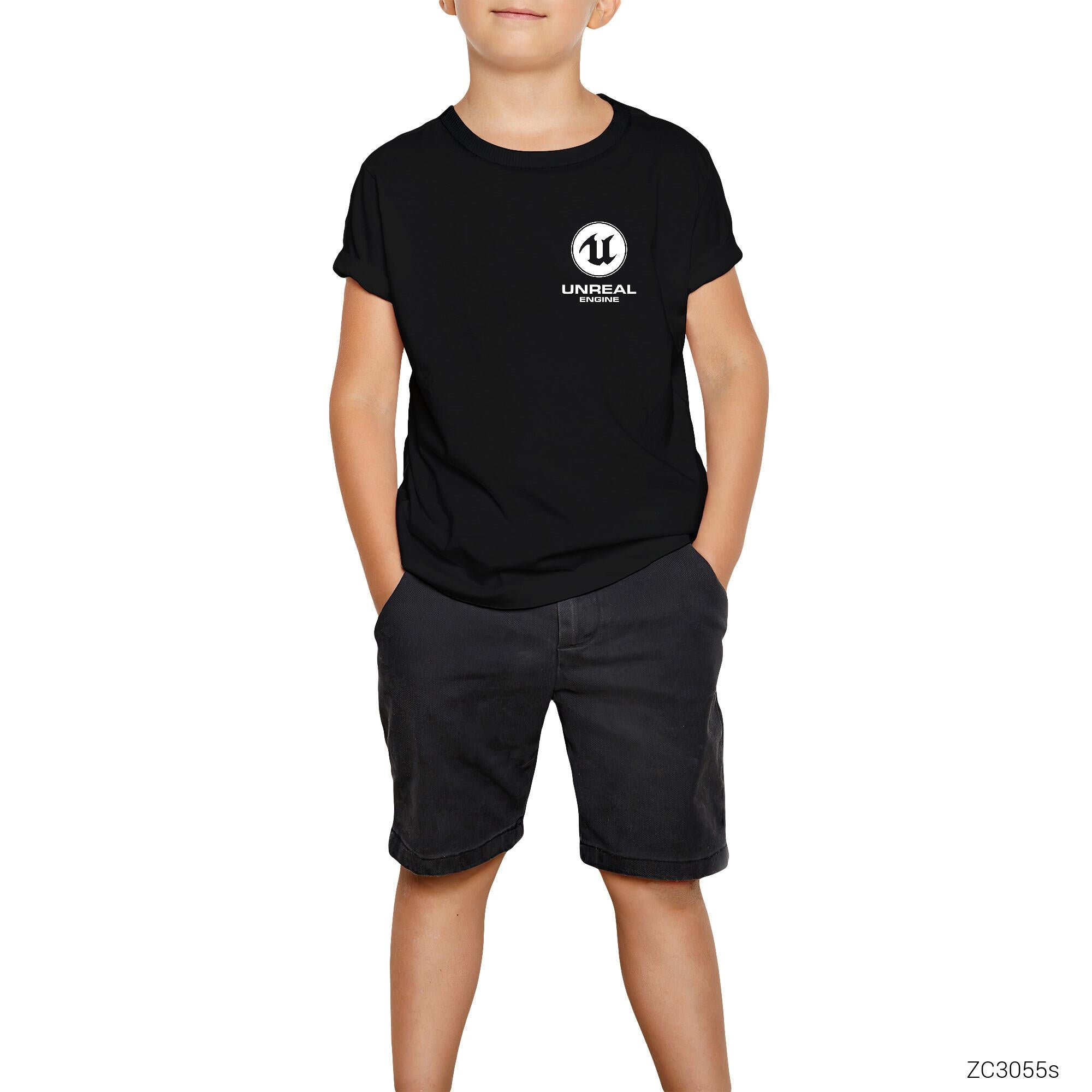 Unreal Engine Logo Siyah Çocuk Tişört
