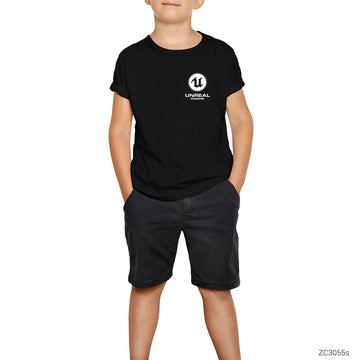Unreal Engine Logo Siyah Çocuk Tişört