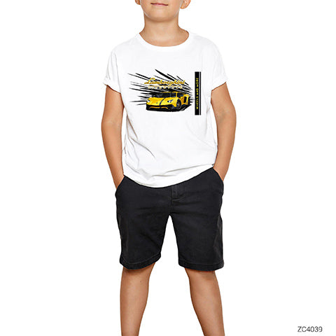 Lamborghini Life Style Beyaz Çocuk Tişört