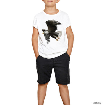 Kartallar Yüksek Uçar Beyaz Çocuk Tişört