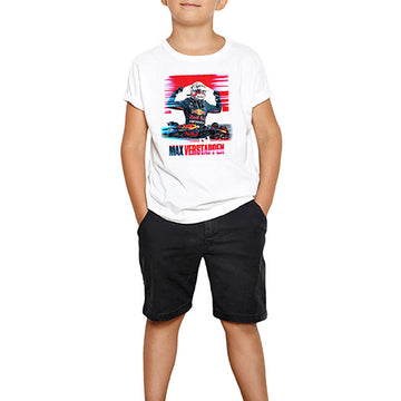 F1 Max Verstappen Eyes Beyaz Çocuk Tişört