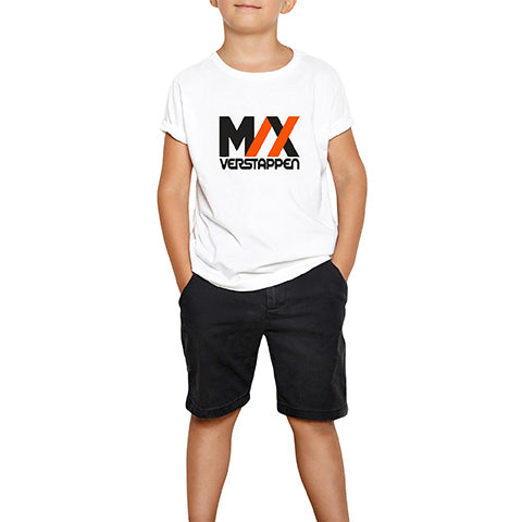 F1 Max Verstappen Logo Beyaz Çocuk Tişört