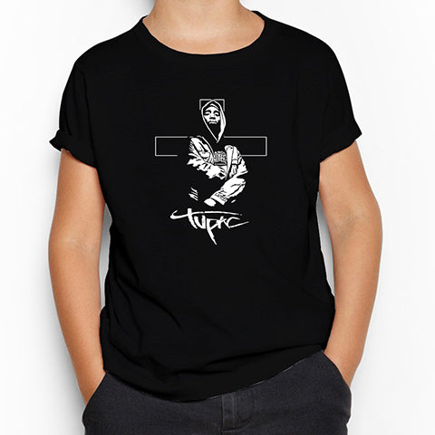 Tupac Angel Siyah Çocuk Tişört