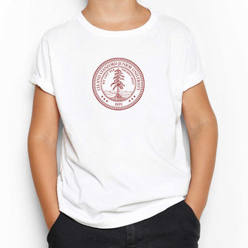 Stanford University Circle Logo Beyaz Çocuk Tişört