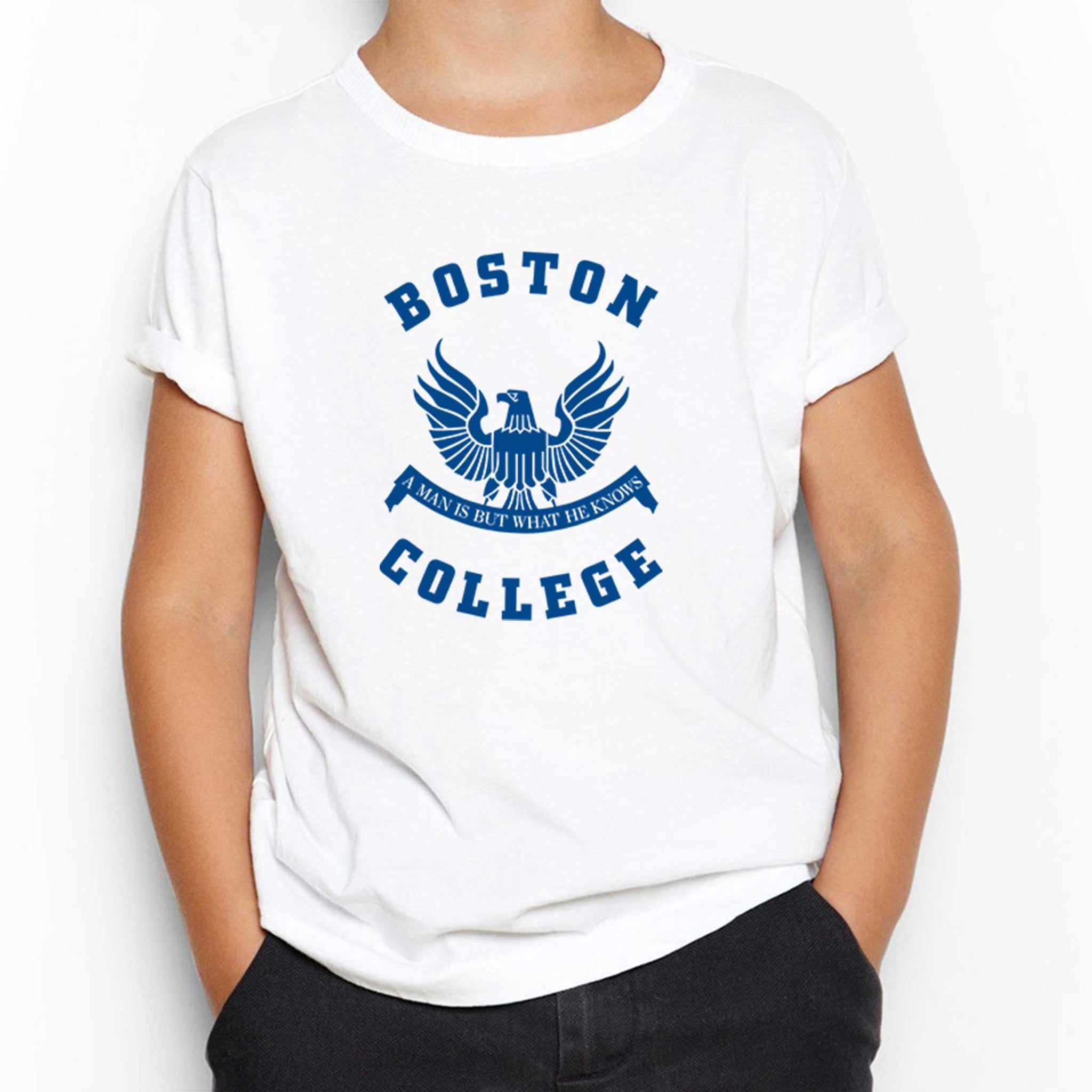 Boston College Logo Beyaz Çocuk Tişört