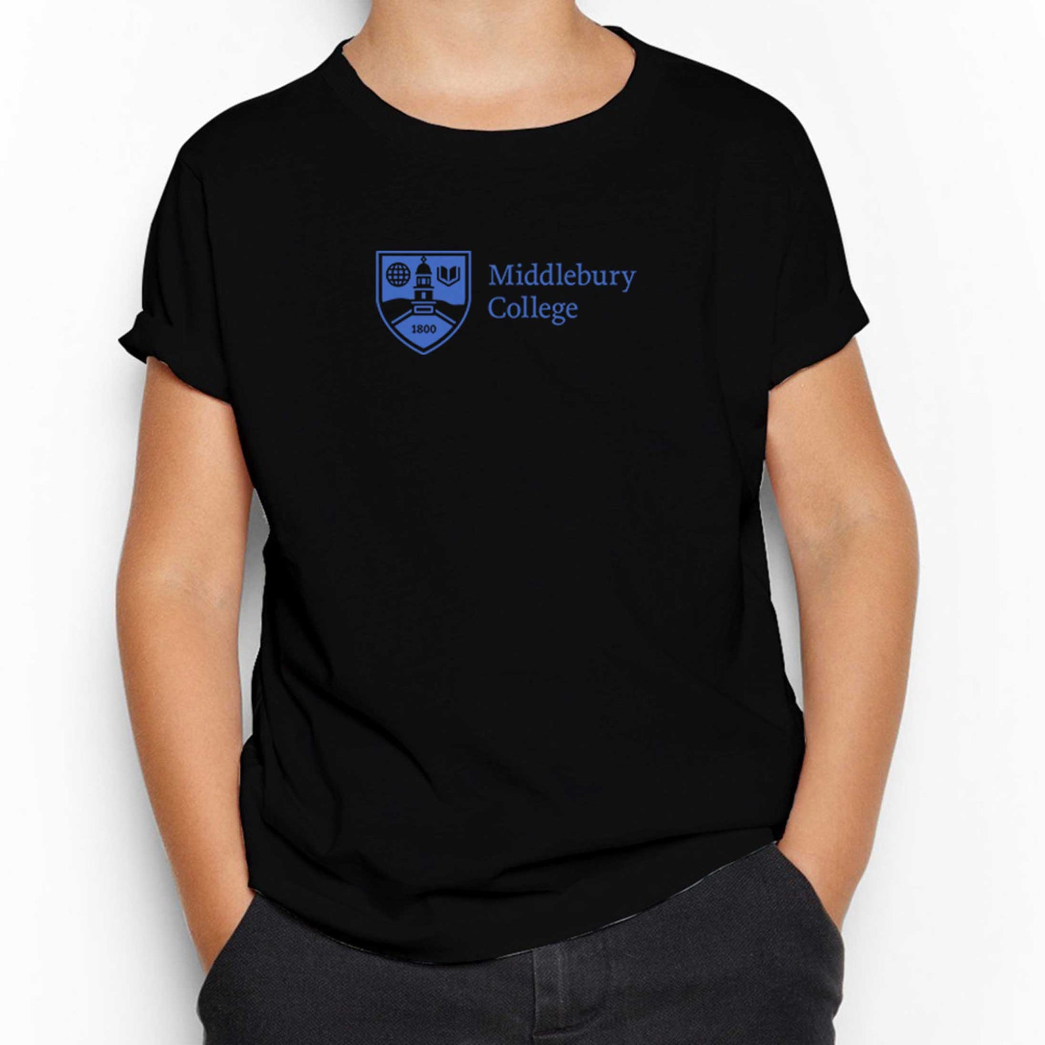 Middlebury College Logo Siyah Çocuk Tişört