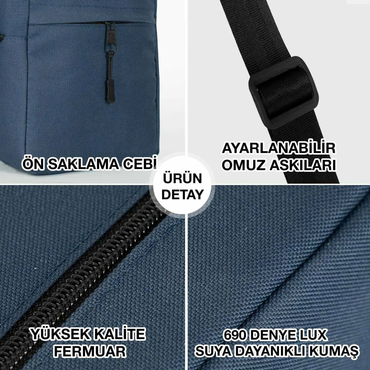 Omuz Çantası Baskısız Lacivert Renk