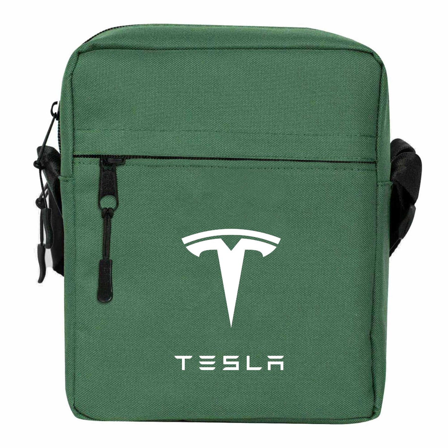 Tesla Logo Text Omuz Çantası