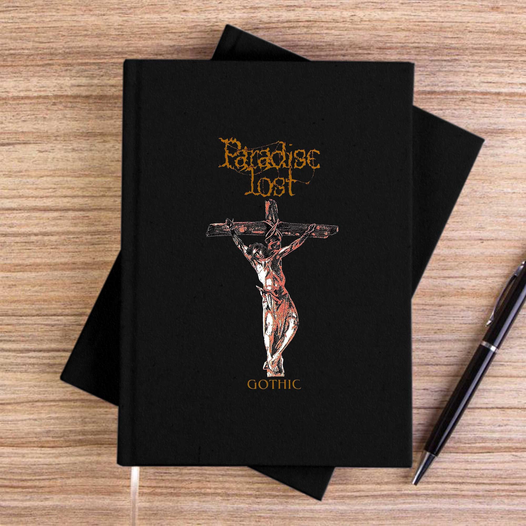 Paradise Lost Gothic Siyah Çizgisiz Kanvas Defter | Zepplin Giyim