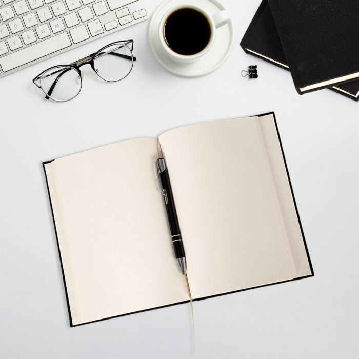 Life Is Simple Siyah Çizgisiz Kanvas Defter