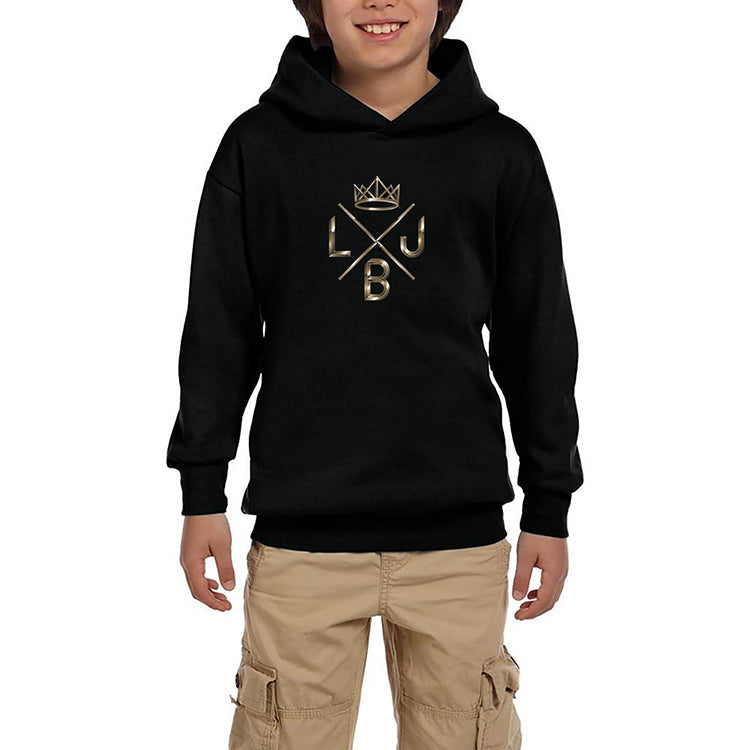 Lebron James King logo Siyah Çocuk Kapşonlu Sweatshirt