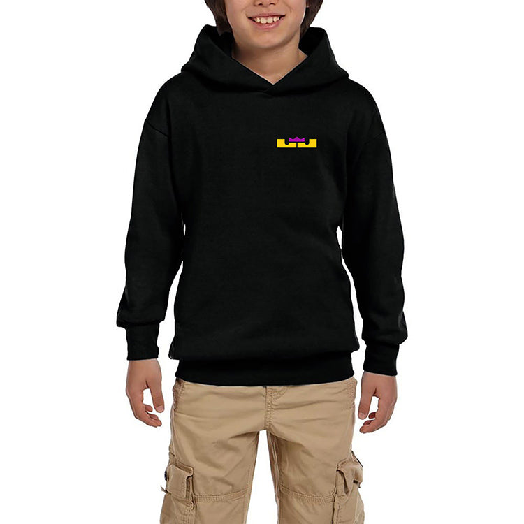 Lebron James Logo Color Siyah Çocuk Kapşonlu Sweatshirt