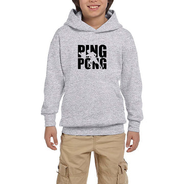 Ping Pong Actor Gri Çocuk Kapşonlu Sweatshirt