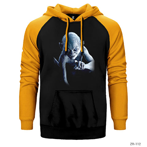 Lord of the Rings Smeagol Çift Renk Reglan Kol Sweatshirt / Hoodie