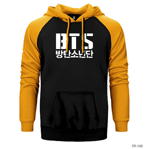 BTS Çift Renk Reglan Kol Sweatshirt / Hoodie