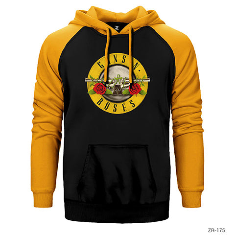 Guns n Roses Çift Renk Reglan Kol Sweatshirt / Hoodie