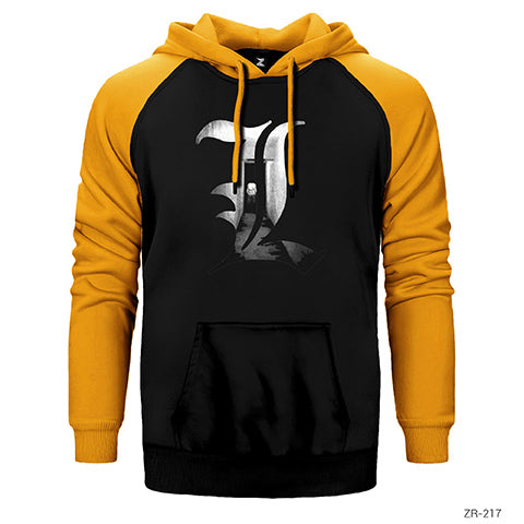Death Note L Çift Renk Reglan Kol Sweatshirt / Hoodie