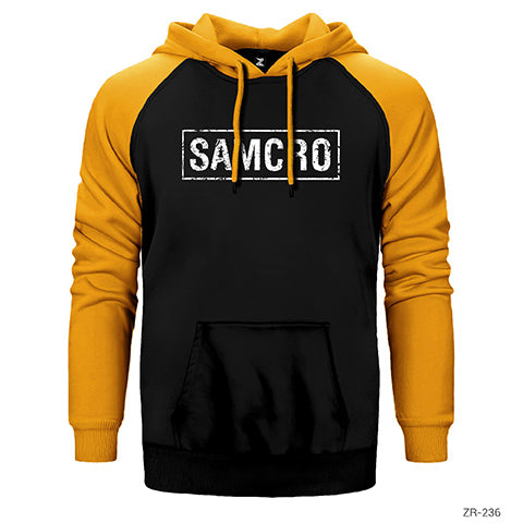 SAMCRO Çift Renk Reglan Kol Sweatshirt / Hoodie