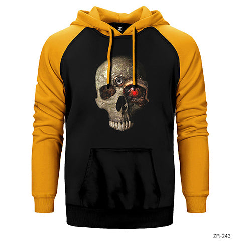 Terminatör Kuru Kafa Çift Renk Reglan Kol Sweatshirt / Hoodie
