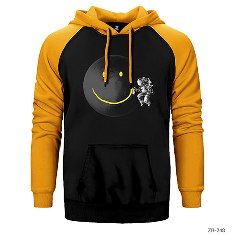 Aydaki Yüz Çift Renk Reglan Kol Sweatshirt / Hoodie