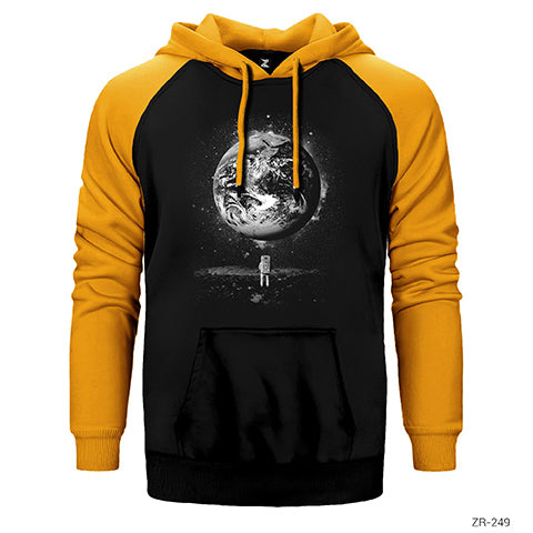 Aydaki Adam Çift Renk Reglan Kol Sweatshirt / Hoodie