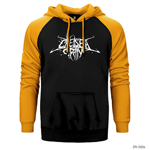 Chelsea Grin Logo Çift Renk Reglan Kol Sweatshirt / Hoodie