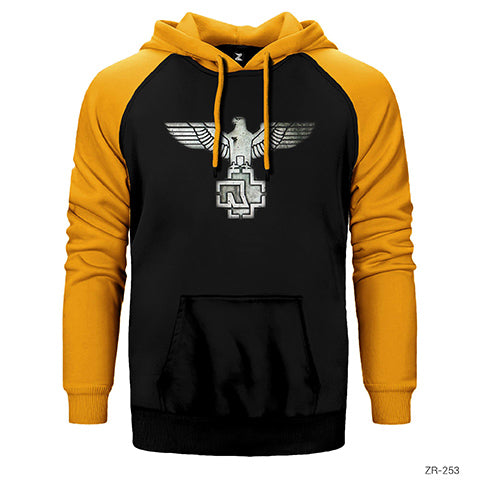 Rammstein Eagle Çift Renk Reglan Kol Sweatshirt / Hoodie