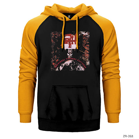 Death Individual Thought Patterns Çift Renk Reglan Kol Sweatshirt / Hoodie