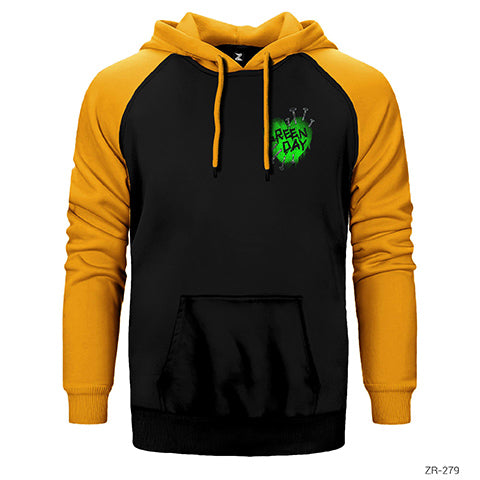 Green Day Green Hearth Çift Renk Reglan Kol Sweatshirt / Hoodie