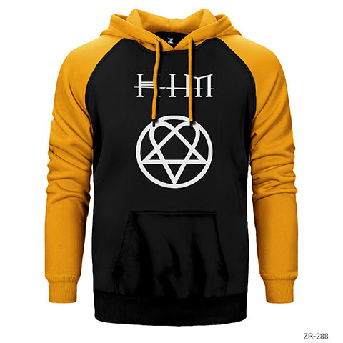 Him Çift Renk Reglan Kol Sweatshirt / Hoodie