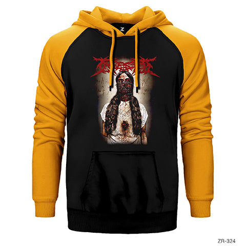 Ingested Cover Çift Renk Reglan Kol Sweatshirt / Hoodie