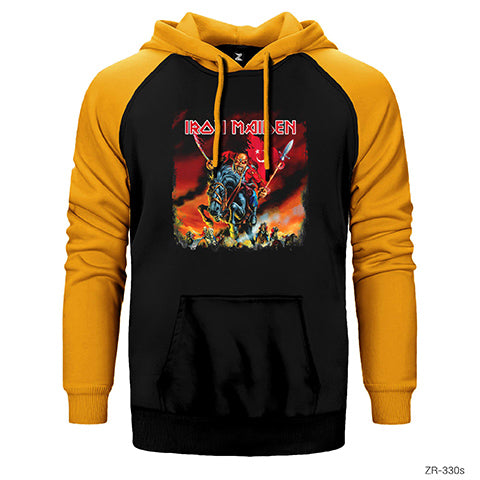 Iron Maiden Turk Çift Renk Reglan Kol Sweatshirt / Hoodie