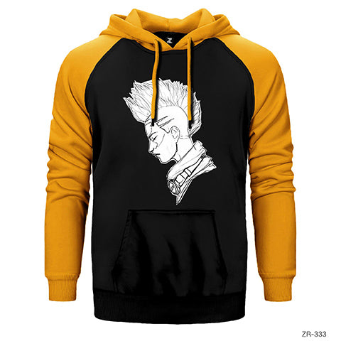 Ekko Çift Renk Reglan Kol Sweatshirt / Hoodie