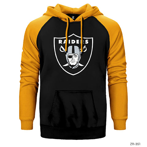 Raider Pirate Çift Renk Reglan Kol Sweatshirt / Hoodie