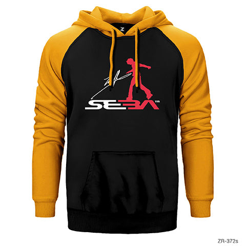 SEBA Logo Çift Renk Reglan Kol Sweatshirt / Hoodie