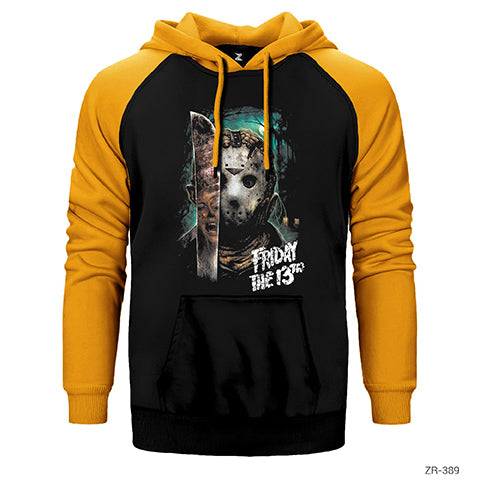 Friday the 13th 13üncü Cuma Çift Renk Reglan Kol Sweatshirt / Hoodie