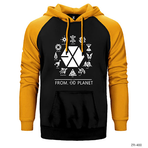 From Exo Planet Çift Renk Reglan Kol Sweatshirt / Hoodie