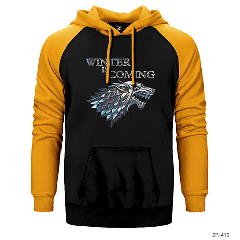 Game of Thrones Winter is Coming Epic Çift Renk Reglan Kol Sweatshirt / Hoodie