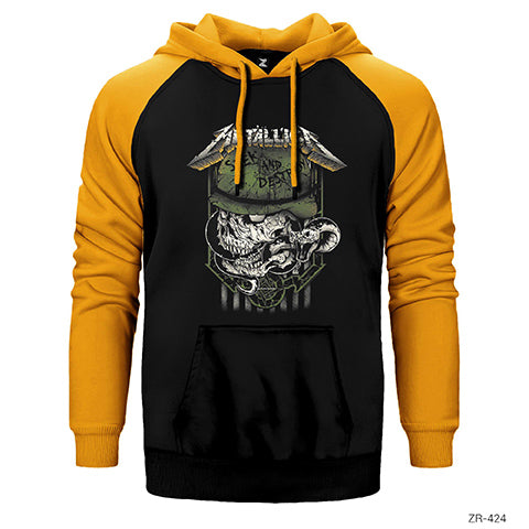 Metallica Seek and Destroy Çift Renk Reglan Kol Sweatshirt / Hoodie