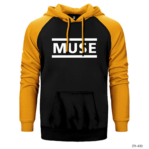 Muse Logo Çift Renk Reglan Kol Sweatshirt / Hoodie