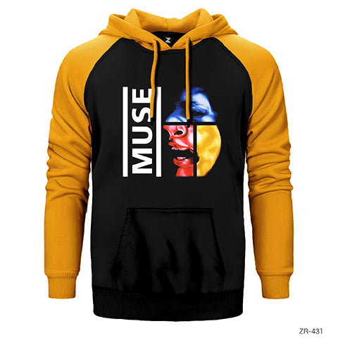 Muse 1998 Album Cover Çift Renk Reglan Kol Sweatshirt / Hoodie