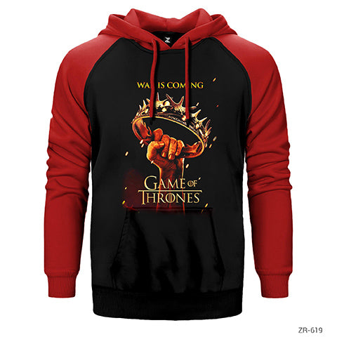 Game Of Thrones War Is Coming Çift Renk Reglan Kol Sweatshirt / Hoodie