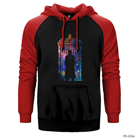 Doctor Who Tardis Space Çift Renk Reglan Kol Sweatshirt / Hoodie