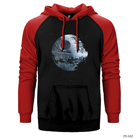 Star Wars Death Star Çift Renk Reglan Kol Sweatshirt / Hoodie